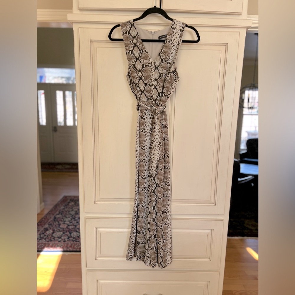 Banana Republic snake print jumpsuit